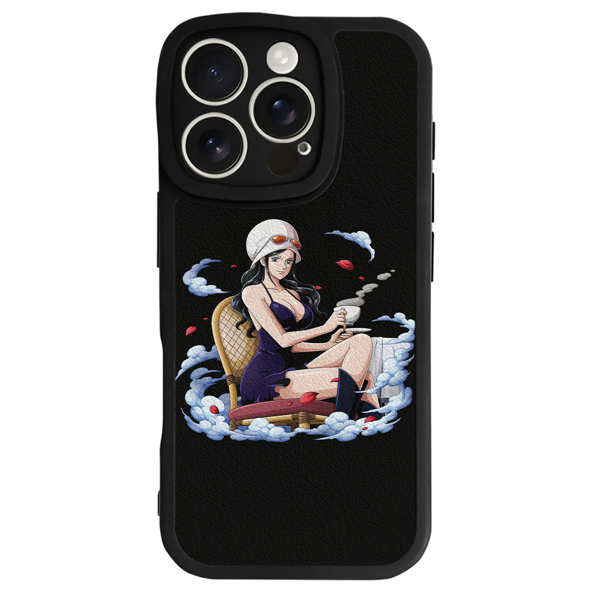 （画像用） ワンピース ニコ・ロビン ONE PIECE Nico Robin 【iPhone 16シリーズ対応】シリコンスマホケース（レザー調） 材質：シリコン